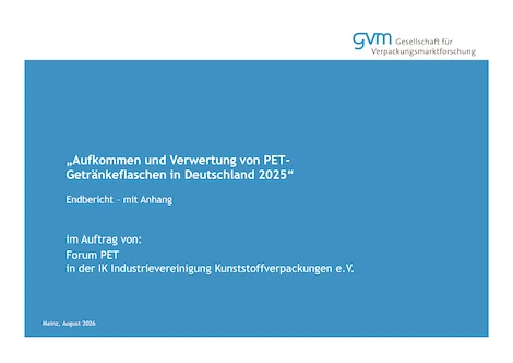 Cover: Verwertung-PET-Getraenkeflaschen-GVM-Studie